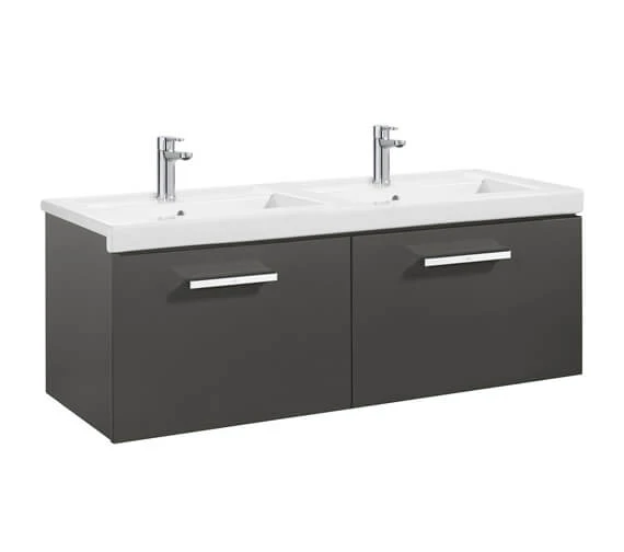 Roca Prisma Unik 2 Drawer Base Unit Textured Ash 1200 X 450mm With Basin 5 Roca Prisma Unik 2 Drawer Base Unit Textured Ash 1200 X 450mm With Basin - Image 3