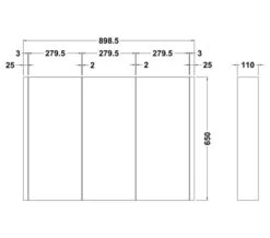 Nuie Eden 898mm X 650mm High Gloss White 3 Door Mirror Cabinet 7 Nuie Eden 898mm X 650mm High Gloss White 3 Door Mirror Cabinet -Burlington Shop M700 2021 5 5 8 12 2 332