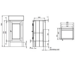 Roper Rhodes Hampton 410 X 360mm Cloakroom Unit -Burlington Shop M700 2021 6 1 7 51 35 706