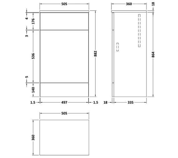 Hudson Reed Fusion 355mm Full Depth WC Unit And Worktop 5 Hudson Reed Fusion 355mm Full Depth WC Unit And Worktop - Image 3