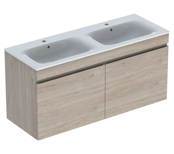 Geberit Renova Plan 1300 X 480mm Double Drawer Vanity Unit And Slim Basin 6 Geberit Renova Plan 1300 X 480mm Double Drawer Vanity Unit And Slim Basin - Image 4