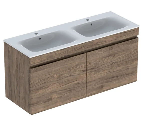 Geberit Renova Plan 1300 X 480mm Double Drawer Vanity Unit And Slim Basin 7 Geberit Renova Plan 1300 X 480mm Double Drawer Vanity Unit And Slim Basin - Image 5