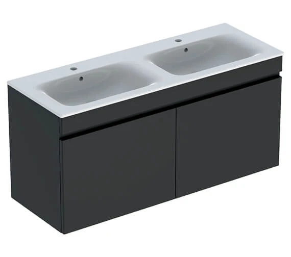 Geberit Renova Plan 1300 X 480mm Double Drawer Vanity Unit And Slim Basin 5 Geberit Renova Plan 1300 X 480mm Double Drawer Vanity Unit And Slim Basin - Image 3