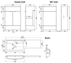 Hudson Reed Fusion 1100mm Full Depth Furniture Pack - Vanity And WC Unit With Basin -Burlington Shop M700 2021 9 16 8 11 44 254