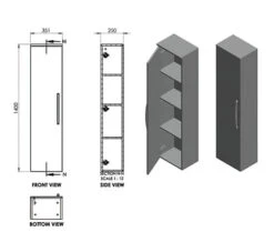 Essential Dakota Tall Bathroom Furniture Unit -Burlington Shop M700 2022 10 21 9 30 19 276