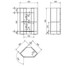 Kartell K-Vit Impakt Single Door White Corner Vanity Unit With Basin -Burlington Shop M700 2022 10 4 10 4 24 803