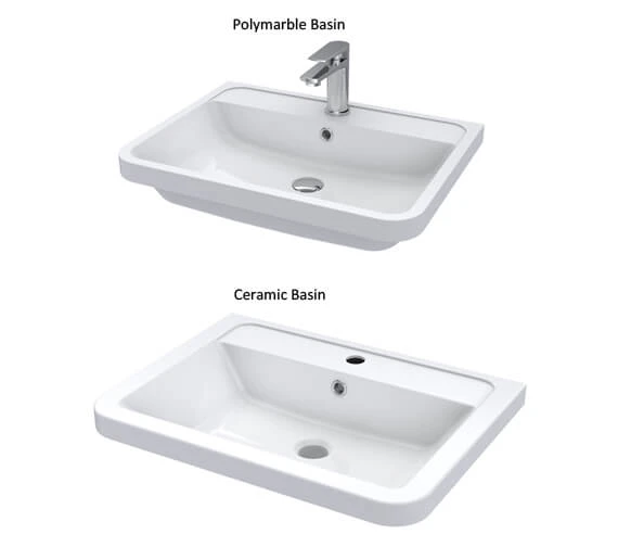 Nuie Parade 500mm High 2 Drawer Wall Hung Cabinet And Basin 7 Nuie Parade 500mm High 2 Drawer Wall Hung Cabinet And Basin - Image 5