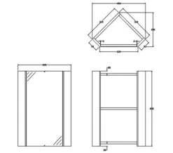 Nuie Mayford High Gloss White 459mm Corner Mirror Cabinet 7 Nuie Mayford High Gloss White 459mm Corner Mirror Cabinet -Burlington Shop M700 2022 12 7 7 38 39 959