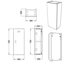 Joseph Miles Sadler Wall Hung Single Door Storage Unit -Burlington Shop M700 2022 5 20 8 1 38 618