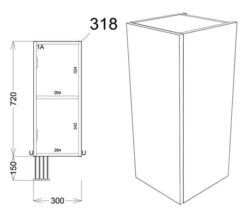 Joseph Miles Twain 300mm Wide 1 Door Floor Standing Base Unit 13 Joseph Miles Twain 300mm Wide 1 Door Floor Standing Base Unit -Burlington Shop M700 2022 5 21 11 37 15 844