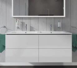 Duravit L-Cube 1290mm Wide 4 Drawers Wall Mounted Vanity Unit For Me-By-Starck Basin 25 Duravit L-Cube 1290mm Wide 4 Drawers Wall Mounted Vanity Unit For Me-By-Starck Basin -Burlington Shop M700 2022 6 10 12 36 13 76