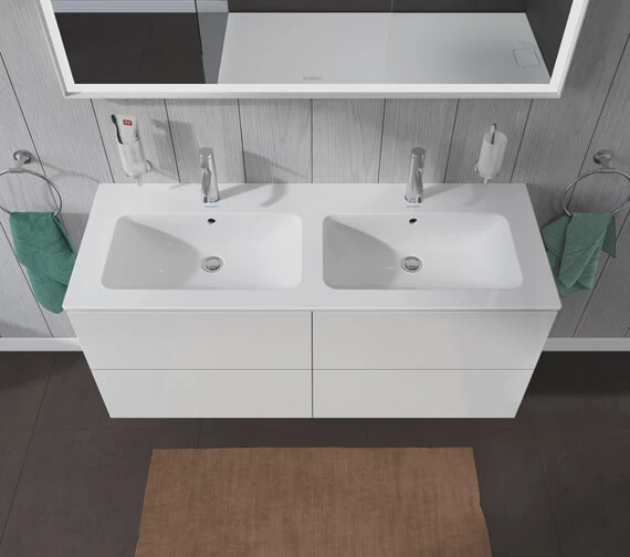 Duravit L-Cube 1290mm Wide 4 Drawers Wall Mounted Vanity Unit For Me-By-Starck Basin 8 Duravit L-Cube 1290mm Wide 4 Drawers Wall Mounted Vanity Unit For Me-By-Starck Basin - Image 6
