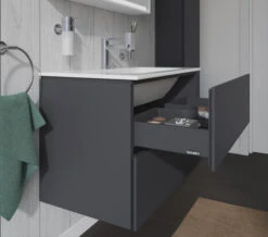 Duravit L-Cube Wall Mounted 2 Drawer Vanity Unit For Me-By-Starck Basin -Burlington Shop M700 2022 6 10 14 40 41 95