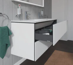 Duravit L-Cube 1290mm Wide 2 Drawers Wall Mounted Vanity Unit For Me-By-Starck Basin -Burlington Shop M700 2022 6 10 14 42 38 483