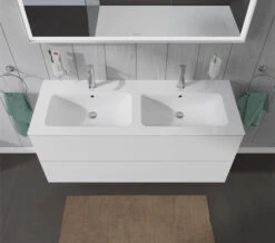 Duravit L-Cube 1290mm Wide 2 Drawers Wall Mounted Vanity Unit For Me-By-Starck Basin -Burlington Shop M700 2022 6 10 14 42 51 859