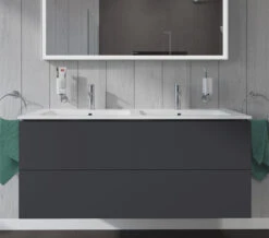 Duravit L-Cube 1290mm Wide 2 Drawers Wall Mounted Vanity Unit For Me-By-Starck Basin -Burlington Shop M700 2022 6 10 14 43 14 847