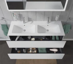 Duravit L-Cube 1290mm Wide 2 Drawers Wall Mounted Vanity Unit For Me-By-Starck Basin -Burlington Shop M700 2022 6 10 14 43 2 819
