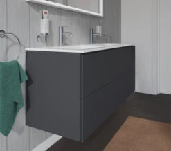 Duravit L-Cube 1290mm Wide 2 Drawers Wall Mounted Vanity Unit For Me-By-Starck Basin -Burlington Shop M700 2022 6 10 14 43 25 977