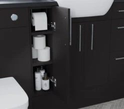 Joseph Miles Twain 200mm Wide 1 Door Floor Standing Unit With Toilet Roll Holder