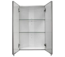 Croydex Avisio Stainless Steel Double Door Corner Mirror Cabinet -Burlington Shop M700 2022 6 16 13 21 19 603