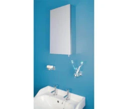 Croydex Anton Stainless Steel Single Door Standard Mirror Cabinet