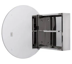 Croydex Severn Stainless Steel Circular Door Mirror Cabinet -Burlington Shop M700 2022 6 16 14 5 23 670