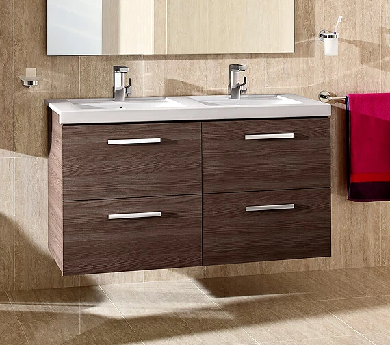 Roca Prisma Unik 1200 X 694mm Textured Ash 4-Drawer Base Unit With Basin 3 Roca Prisma Unik 1200 X 694mm Textured Ash 4-Drawer Base Unit With Basin