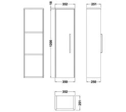 Hudson Reed Solar 350 X 1200mm Tall Boy Unit 11 Hudson Reed Solar 350 X 1200mm Tall Boy Unit -Burlington Shop M700 2022 7 15 8 11 43 271