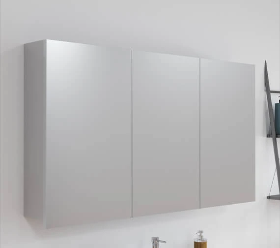Hudson Reed Quartet 1350 X 715mm 3 Door Mirror Cabinet