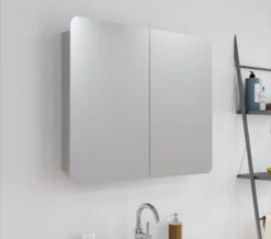 RAK Duo Stainless Steel 800 X 660mm Double Door Mirror Cabinet