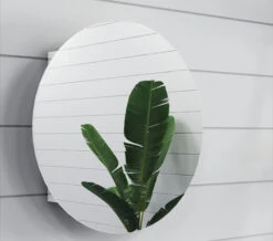 Croydex Severn Stainless Steel Circular Door Mirror Cabinet