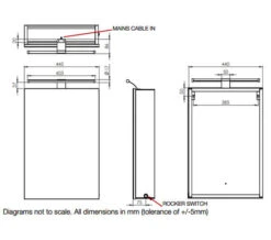 Tavistock Conduct Single Door Mirror Cabinet With Overhead LED Light -Burlington Shop M700 2022 7 25 11 25 14 320