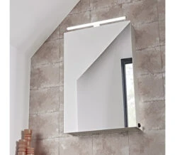 Tavistock Conduct Single Door Mirror Cabinet With Overhead LED Light
