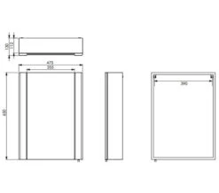 Tavistock Detail White Gloss Single Mirror Door Cabinet 475 X 650mm -Burlington Shop M700 2022 7 25 15 18 53 278