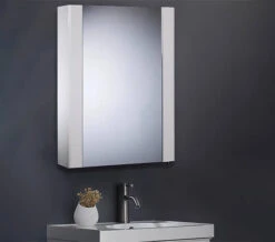 Tavistock Detail White Gloss Single Mirror Door Cabinet 475 X 650mm