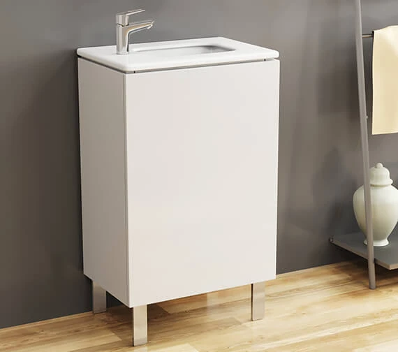 Duravit L-Cube 420mm Floor Standing 1 Door Vanity Unit For Me-By-Starck Basin 3 Duravit L-Cube 420mm Floor Standing 1 Door Vanity Unit For Me-By-Starck Basin