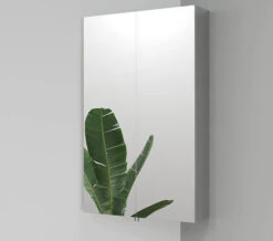 Croydex Avisio Stainless Steel Double Door Corner Mirror Cabinet