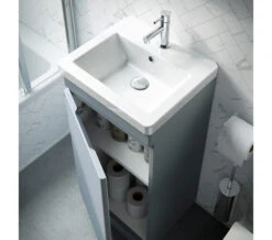 Saneux Air One Door Floor Standing 400mm Unit With Basin And Waste Trap -Burlington Shop M700 2022 8 3 14 37 49 382