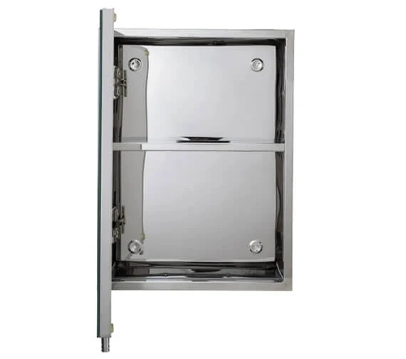 Croydex Avon Stainless Steel Single Door Small Mirror Cabinet 7 Croydex Avon Stainless Steel Single Door Small Mirror Cabinet - Image 5