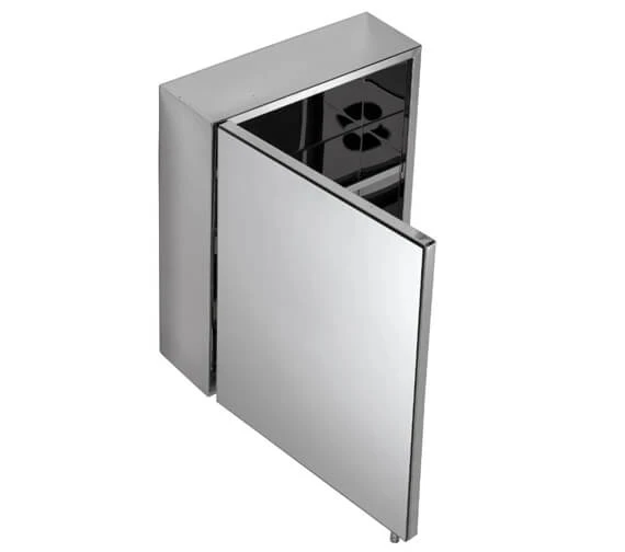 Croydex Avon Stainless Steel Single Door Small Mirror Cabinet 8 Croydex Avon Stainless Steel Single Door Small Mirror Cabinet - Image 6