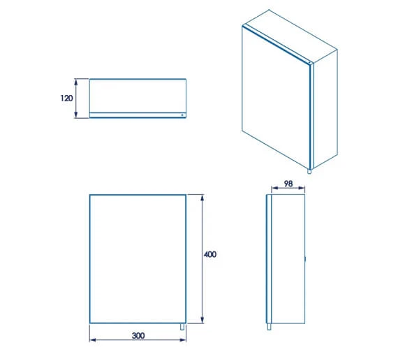 Croydex Avon Stainless Steel Single Door Small Mirror Cabinet 5 Croydex Avon Stainless Steel Single Door Small Mirror Cabinet - Image 3