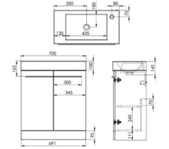 Tavistock Kobe Large Floor-Standing Unit 700mm And Basin - K70FW K70C -Burlington Shop M700 2022 8 4 12 49 23 657