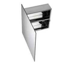 Croydex Dart Stainless Steel Square Door Mirror Cabinet -Burlington Shop M700 2022 9 1 9 6 56 142