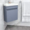 RAK Resort Wall Hung 450mm Wide Corner Matt White Vanity Unit With Basin -Burlington Shop M700 2022 9 21 10 30 24 996