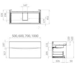 Crosswater Glide II Wall Hung Double Drawer Bathroom Unit -Burlington Shop M700 2022 9 24 8 44 0 503