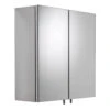Croydex Avon Stainless Steel Double Door Small Mirror Cabinet