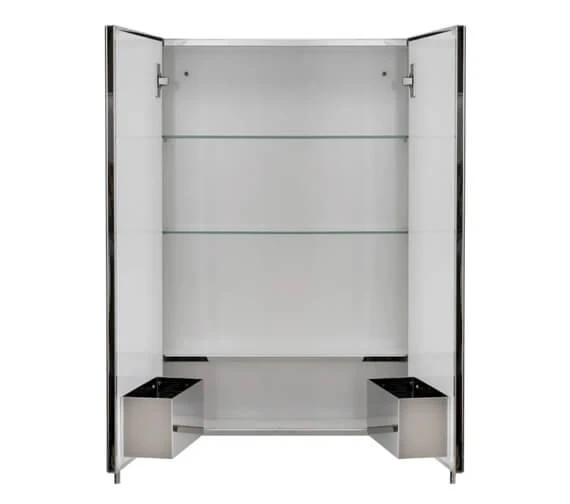 Croydex Colorado Stainless Steel Double Door Large Mirror Cabinet 8 Croydex Colorado Stainless Steel Double Door Large Mirror Cabinet - Image 6