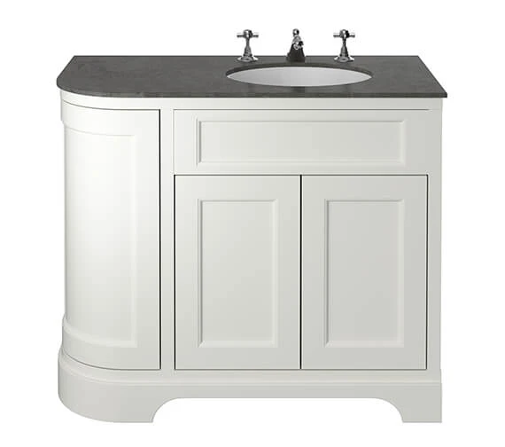 Heritage Wilton 1000mm Floor Standing 3 Doors Curved Corner Vanity Unit 3 Heritage Wilton 1000mm Floor Standing 3 Doors Curved Corner Vanity Unit