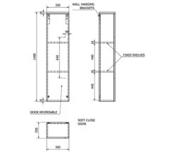 Kartell K-Vit Purity 350 X 1400mm Wall Mounted Tall Unit 8 Kartell K-Vit Purity 350 X 1400mm Wall Mounted Tall Unit -Burlington Shop M700 2023 1 12 6 14 48 159