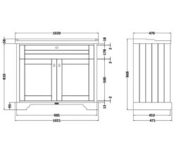 Hudson Reed Old London 2 Door Floor Standing Vanity Unit And Basin -Burlington Shop M700 2023 1 14 7 14 53 588